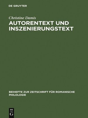 cover image of Autorentext und Inszenierungstext